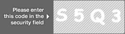 captcha code for visual authentication  letter S number 5 letter Q number 3