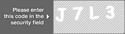 captcha code for visual authentication  letter J number 7 letter L number 3
